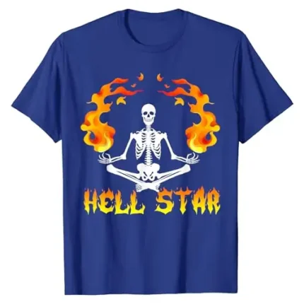 Blue Hellstar Skeletons Yoga T-Shirt