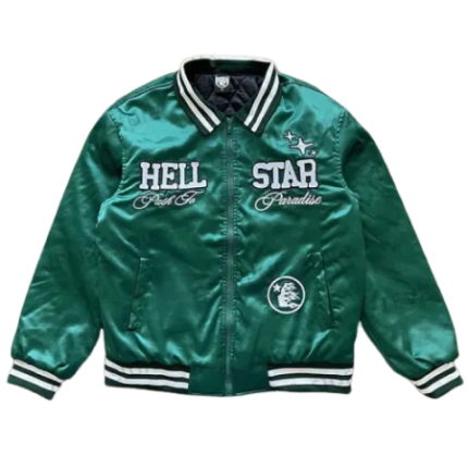 Green Hellstar Path To Paradise Bomber Jacket